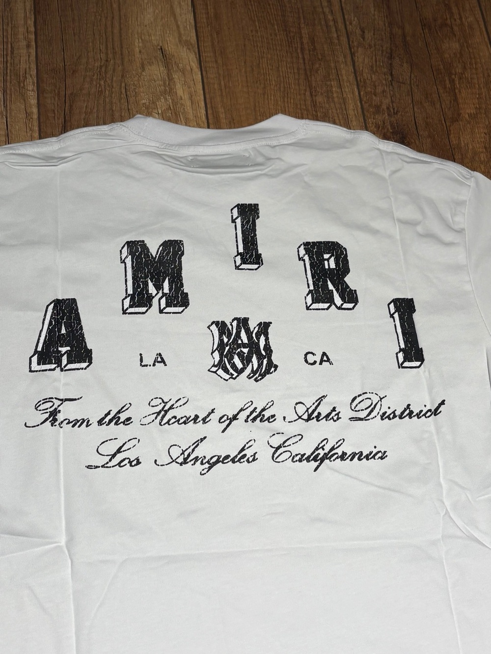 Amiri Mens White Tee Shirt with Black Logo Brand New - Picture 2 of 11